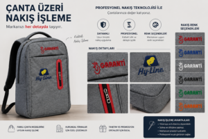 Çanta Üzerine logo nakış